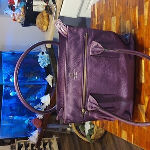 Kate Spade large purple tote with zipper